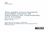 The wider (non-market) benefits of post 18 education for … · 2019-05-24 · The wider (non-market) benefits of post 18 education for individuals and society . Research report May