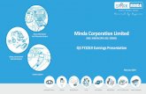 Minda Corporation Limitedsparkminda.com/wp-content/uploads/2019/02/Q3-FY2019... · 2019-02-08 · to one-off items, product mix and raw material fluctuation • Net Profit was Rs.
