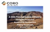 A Chile Focused Copper Company - proactiveinvestors.co.uk...A Chile Focused Copper Company ... Includes the Marimaca development property and the Ivan SXEW plant + newly-acquired Rayrock,