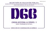 LENGUA ADICIONAL AL ESPAÑOL II - cedmm.org II REFCURR.pdf · Lengua Adicional al Español (Inglés) es una de las materias que conforman el campo de Lenguaje y Comunicación, forma
