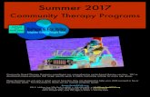Community Therapy Programs · The Mighty Movers PT/OT program enhances gross-motor skills and sensory organizational skills by walking and running over various surfaces, climbing,