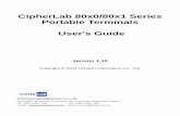 CipherLab 80x0/80x1 Series Portable Terminals User's Guide · 2017-03-01 · 1 1. Introduction The 80x0/80x1 Series Portable Terminals are compact, high performance data terminals