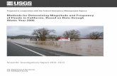 Methods for Determining Magnitude and Frequency of Floods in … · 2012-09-14 · Methods for Determining Magnitude and Frequency . of Floods in California, Based on Data through