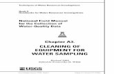 CLEANING OF EQUIPMENT FOR WATER SAMPLING · Equipment Cleaning (Version 2.0, 4/2004) Contents. CLEANING OF EQUIPMENT FOR WATER SAMPLING —1. National Field Manual . for the Collection