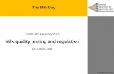 Milk quality testing and regulation - Home | SYMPHONY · 2015-02-13 · Trento 4th February 2015 Milk quality testing and regulation ... Physical-mechanical testing We provide services