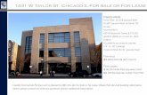 1431 W Taylor St. Chicago IL-For Sale or For Lease...1431 W Taylor St. Chicago IL-For Sale or For Lease Capital Commercial Partners LLC is pleased to offer this site For Sale or For