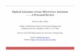 Optical Antennas and Microwave Antennas - Zhejiang University Antennas versus... · Optical Antennas versus Microwave Antennas ——A Personal Review Wei E.I. Sha(沙威) College
