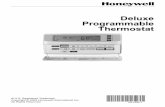 Deluxe Programmable Thermostat - Honeywell · DELUXE PROGRAMMABLE THERMOSTAT 3 69-1400—1 PROGRAMMING The keyboard is located behind the thermostat cover with three frequently used