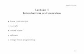 Lecture 1 Introduction and overview - MITweb.mit.edu/~jadbabai/www/ESE504/lectures.pdf · Course outline the linear programming problem linear inequalities, geometry of linear programming