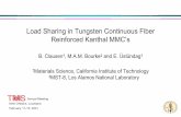 Load Sharing in Tungsten Continuous Fiber Reinforced ...Load Sharing in Tungsten Continuous Fiber Reinforced Kanthal MMC’s B. Clausen †, M.A.M. Bourke‡ and E. Üstündag †Materials