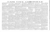 VOLUME 43, NUMBBE 18. CASS CITY, MICHIGAN, FRIDAY, …newspapers.rawson.lib.mi.us/chronicle/CCC_1948 (E)/issues/08-27-1948.pdf · Carole was chosen for this camp from among 4-H candidates