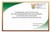 FRAMEWORK AND ACTION PLAN FOR AN ENTREPRENEURSHIP ... · entrepreneur-ship development strategically in HEIs 3 Optimise entrepreneur-ship development through best practice and policy