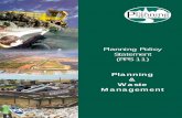 Planning Policy Statement (PPS 11)Planning Policy Statement 11 (PPS 11) Planning and Waste Management Planning Policy Statements (PPSs) set out the policies of the Department of the