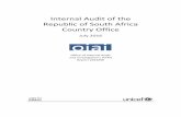 Internal Audit of the Republic of South Africa Country Office...Republic of South Africa Country Office July 2016 ... Development Goals, with a focus on bridging deep-seated inequities