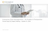 Place Image Here - Chapters Site · Place Image Here Enterprise Risk Management – An Auditor’s Perspective ... organization has a “complete formal enterprise risk management