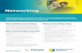 Careers Fact Sheets — Networking · PDF file Networking CRICOS Provider: 01241G Demystifying networking Networking is about helping others. What goes around comes around. If networking
