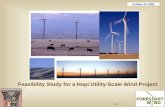 Feasibility Study for a Hopi Utility-Scale Wind Project · Feasibility Study for a Hopi Utility-Scale Wind Project. Slide 2 `WIND ENERGY CAN BENEFIT HOPI TRIBE ... • No air pollution