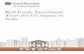 Real Estate Investment Trust (REIT) regime in India · The REIT regime On 26 September 2014, the Securities and Exchange Board of India (SEBI) notified the Real Estate Investment