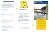 Camp Information - University of Rochester · Camp Director Day Camp John Gaskin – Director of Rowing University of Rochester Genesee Waterway Center at the intersec- Gaskin began