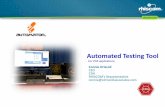Automated Testing Tool - Automated Regression Testing for ... · Automated Testing Tool For POS applications Connie Driscoll CEO CDA RHISCOM’s Representative connie@cdriscollassociates.com