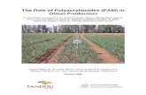 The Role of Polyacrylamides (PAM) in Onion Production · The Role of Polyacrylamides (PAM) in Onion Production A Final Report prepared for the South Australian Murray-Darling Basin