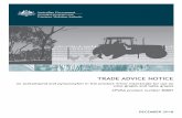 TRADE ADVICE NOTICE · Grapes (including dried grapes) and wine are considered to be major export commodities2. 2.2 Destination and value of exports Grapes are a significant export,