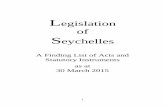 Legislation of Seychelles - SeyLII List as at 30 March 2015.pdf · Civil Aviation Act 2005/4 Civil Aviation (Control of Obstructions) Act Cap 32 Civil Code of Seychelles Act Cap 33