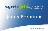Jedox Premium - syntegris · 2014-08-20 · syntC1ris Excel- und Webansicht der Planungsdaten und des Status Il. Planungsdaten eingeben und zentral speichern I. Initial-Planúngstabelle