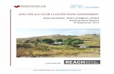 SHELTER and CCCM CLUSTER RAPID ASSESSMENT · CCCM rapid assessment. It outlines the approach applied to select geographical locations and shelter themes, and the corresponding methodology