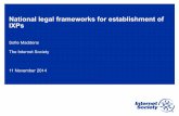 National legal frameworks for establishment of IXPs · National legal frameworks for establishment of IXPs ... 11 November 2014 . What is an IXP • An Internet Exchange Point (IXP)