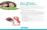 One-Minute Energy Stars! · One-Minute Energy Stars! Reinforce ENERGY STAR® and Go Green Night messages through fun, ... not your clothes dryer, to dry your laundry. Object of the
