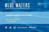 Programming Environment · Blue Waters Debugging Tools • DDT –A parallel debugger from Allinea Software, can be used for scalar, multi-threaded and large-scale parallel applications.