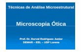 Microscopia Otica Tecnicas Analise Microestrutural novosistemas.eel.usp.br/docentes/arquivos/6495737/LOM3046/Microscopia0tica... · Microscópp()io ótico (MO) Nitidez em aumentos