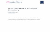 Montefiore IPA Provider Directory Resources/Ancillary-Vendor... · Montefiore IPA Provider Directory FOR REFERRALS ONLY NOVEMBER 2018 CMO Provider Information -100 Corporate Boulevard
