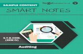 Sample PDF of SYBCom Sem 4 Auditing Smart Notes BCom 2nd ... · SAMPLE CONTENT SMART NOTES AUDITING S.Y.B.Com. Sem – IV Mumbai University (As per the revised syllabus: 2017-18)