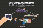 Summit Scorecard Top 50 UK Retailers’ Online Performance · aspects of the online retail journey and are highly correlated to growth and profitability for a retailer. We call this