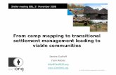 From camp mapping to transitional settlement management ... · guidelines with MapInfo (UNHCR), Step by Step with MapInfo (UNHCR, CartONG); GIS Tutorial for Humanitarian assistance