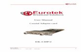 EK-CDP/2 - Eurotek · 2020-03-09 · EK-CDP/2 3 601-000149 Rev. C Arch. 5389 16/02/2017 Warning! The socket utilized for the unit supply must have the appropriate ground conductor.