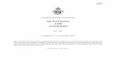 QUESTIONS AND ANSWERS - Parliament of NSW · 8/31/2010  · (The Questions and Answers Paper published for the first sitting day in each week will contain, by number and ... Consequently