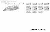 Comfort - Philips · 2008-07-02 · 1 Tecidos sintéticos (p. ex.: acrílico, viscose, poliamida, poliéster) 1 Seda 2 Lã 3 Algodão, linho Se desconhecer o tipo ou os tipos de material