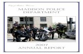 MADISON POLICE DEPARTMENT · the Department was organized into functional work units as depicted in the organizational chart. The staffing and responsibilities of each organizational