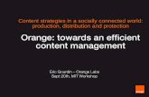 Orange: towards an efficientmedard/contentresearch/presentations...Sept 20th, MIT Workshop agenda section 1 getting to know us section 2 Orange CDN strategy section 3 the network coding