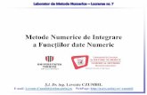 Metode Numerice de Integrareusers.utcluj.ro/~czumbil/documents/mn-cluj/MN_Cluj_Lab07_Prezentare.pdf · Pasul 1. Se introduce funcţiaf (x): Pasul 2. Se definesc capetele intervalului