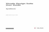 Vivado Design Suite User Guide: Synthesis · source versions, target devices, synthesis or implementation options, and physical or timing constraints. Within the Vivado IDE, you can