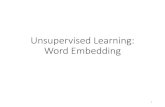 Unsupervised Learning: Word Embeddingspeech.ee.ntu.edu.tw/~tlkagk/courses/ML_2016/Lecture...Word Embedding •Machine learn the meaning of words from reading a lot of documents without