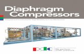 Diaphragm Compressors - PDC Machines Inc · 2018-11-29 · discharge pressures ranging from 3,500 psig to 15,000 psig (241 barg to 1,034 barg) and flow rates ranging from 5 kg/day