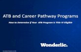 ATB and Career Pathway ProgramsIntroductions: Chris Young, Wonderlic Chris Young, Wonderlic Chris is the Director of Research and Development Operations at Wonderlic where he also