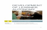 DEVELOPMENT OF LEARNER AUTONOMY 6.1.1 History and Importance of Learner Autonomy Gremo and Riley (1995)
