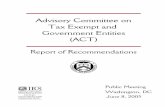 Advisory Committee on Tax Exempt and Government Entities (ACT) · 2012-07-31 · ADVISORY COMMITTEE ON TAX EXEMPT AND GOVERNMENT ENTITIES 2004-2005 Member Biographies EMPLOYEE PLANS