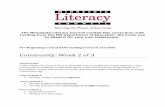 Community: Week 2 of 3 - Literacy Minnesota · 2020-01-23 · The Minnesota Literacy Council created this curriculum with funding from the MN Department of Education. We invite you